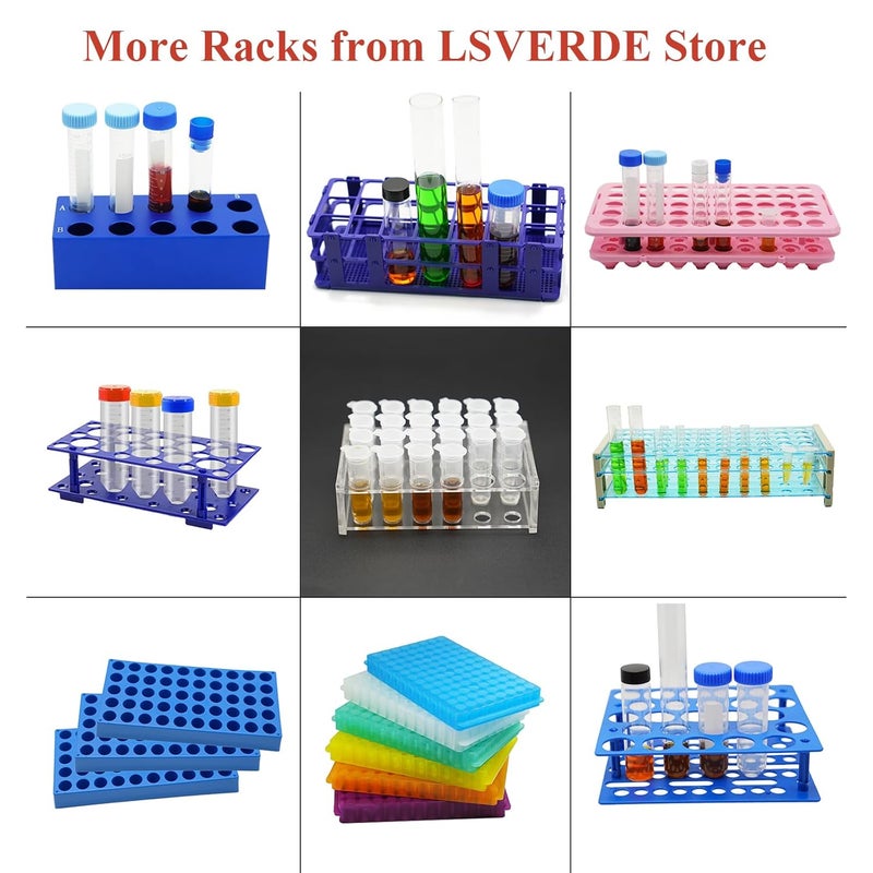 LSVERDE Store 1 pcs Acrylic Test Tube Rack 18 Holes for 10ML/15ML Centrifuge Tubes, Transparent Acrylic Test Holder Racks with Hole Diameter 17 mm - Image 5